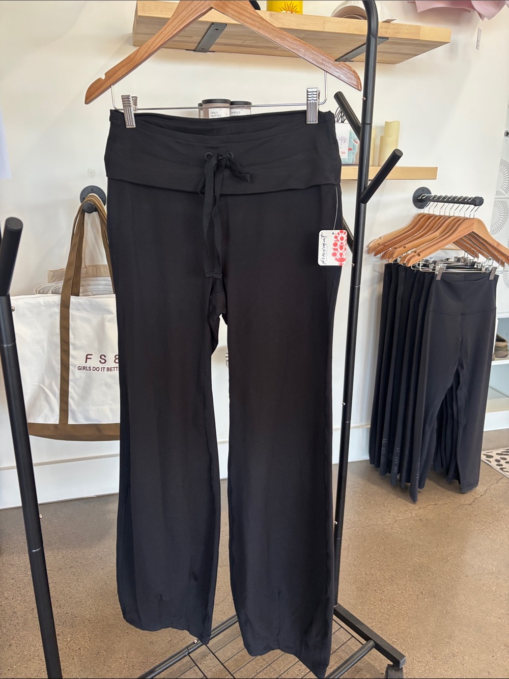 FP Movement by Free People Black Wide-Leg Drawstring Pants